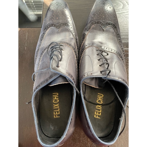 FELIX CHU LUXURY MENS LOAFER GENUINE LEATHER DRESS SHOES SZ 11 - Picture 1 of 3